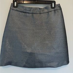 H&M shimmery silver stripe skirt